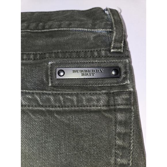 Burberry Brit Denim Jeans Mens Size 30 X 32 Straight Leg Olive Green Pockets EUC - Picture 7 of 16
